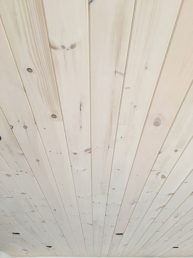 Real Scandinavian White Washing And Installing The Pine Ceiling